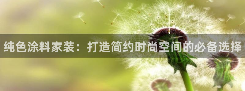 和记平台官网：纯色涂料家装：打造简约时尚空间的必备选择