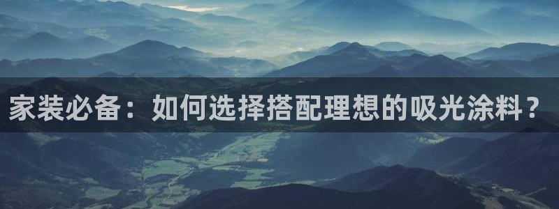 和记平台怎么样：家装必备：如何选择搭配理想的吸光涂料？