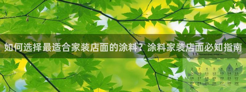和记h88最新客户端下载：如何选择最适合家装店面的涂料？涂料家装店面必知指南