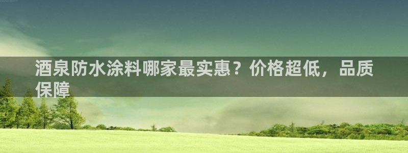 和记旗舰厅：酒泉防水涂料哪家最实惠？价格超低，品质
保障