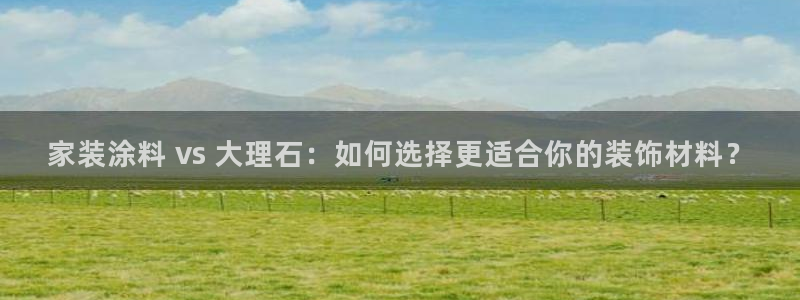 和记网页：家装涂料 vs 大理石：如何选择更适合你的装饰材料？